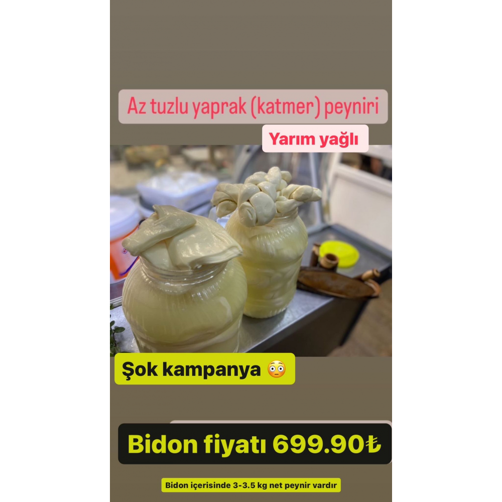 Az tuzlu kokusuz Örgü peyniri yarım yağlı