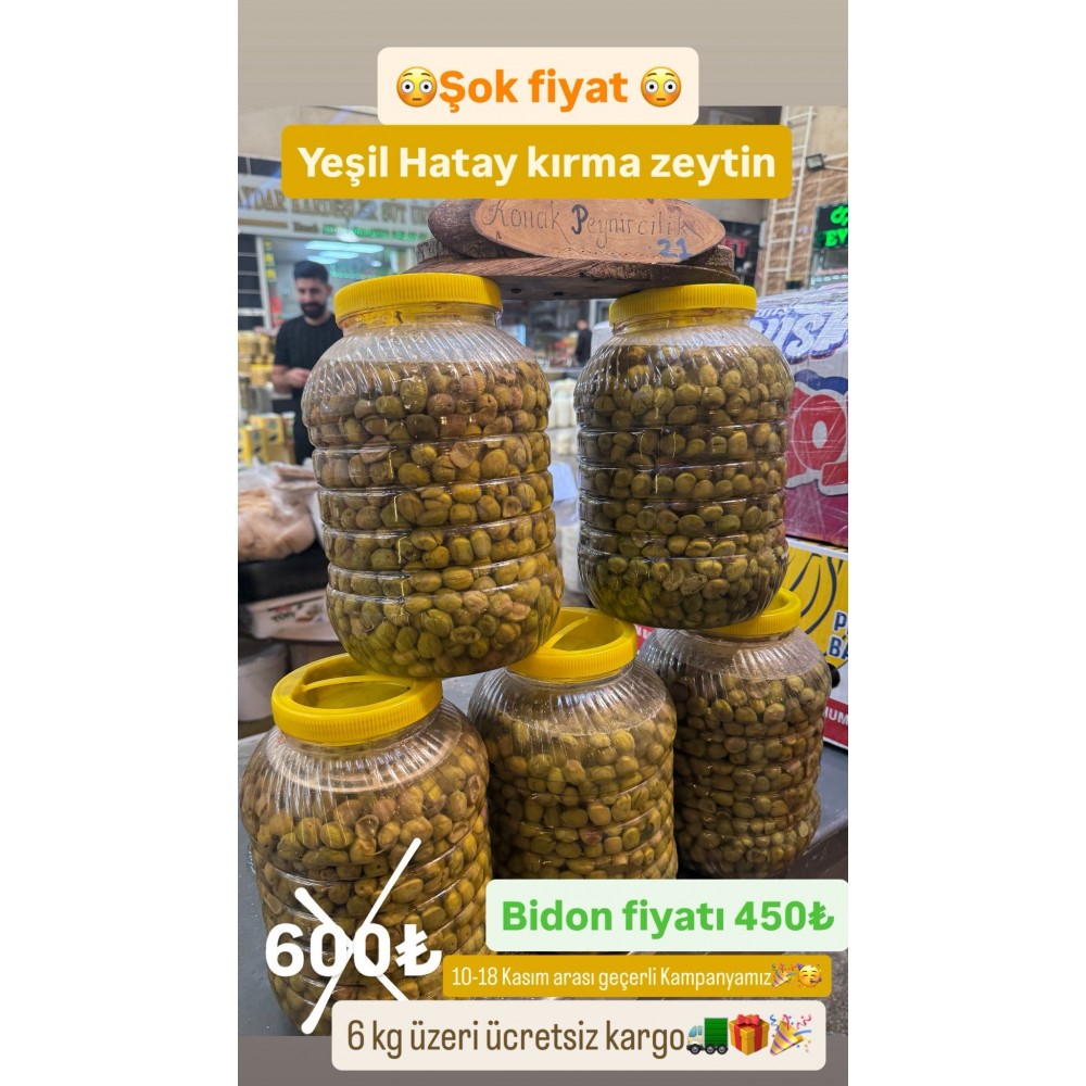 HATAY KIRMA ZEYTİN YENİ SEZON  3 KG NET SUSUZ ZEYTİN ŞOK KAMPANYA TATLANDIRILMIŞ 