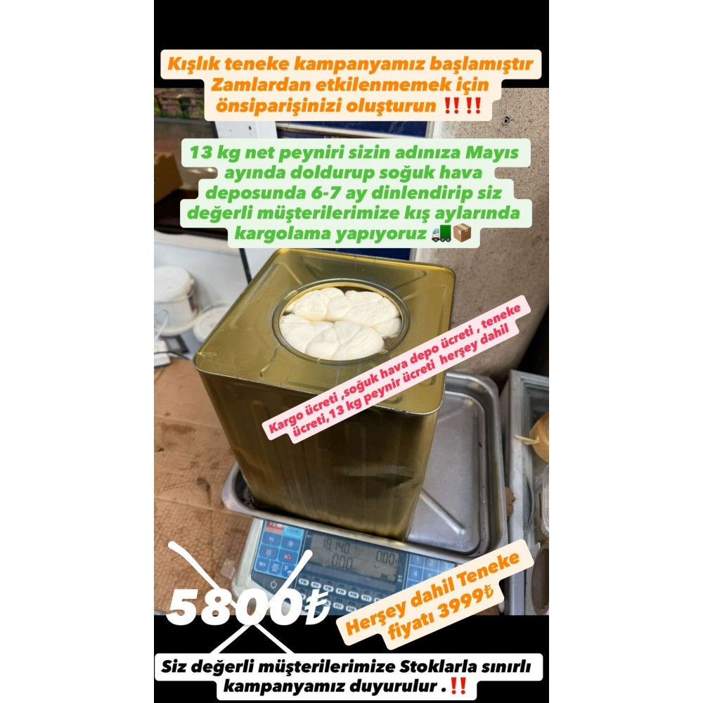 KIŞLIK ÖRGÜ PEYNİRİ 13 KG  ( ÖN SİPARİŞ) 